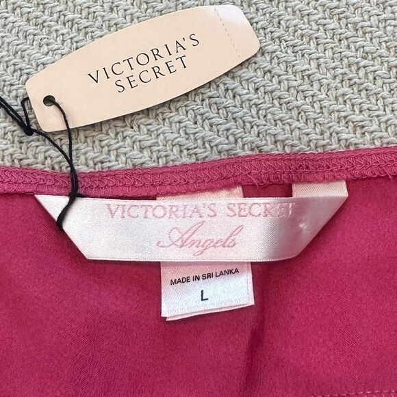 Victoria’s Secret Angels Slip Nightgown Size Large NWT Pink Bow Sleep Sexy - Picture 7 of 8
